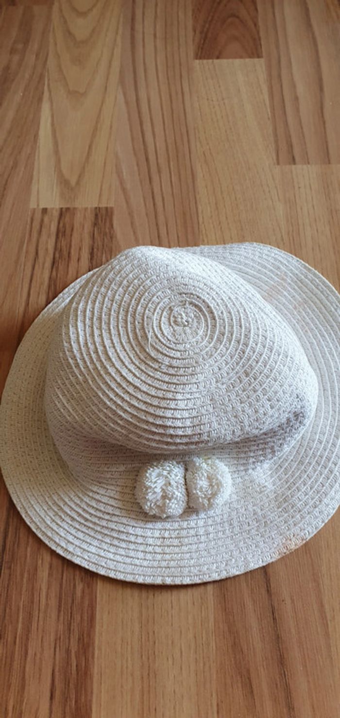 chapeau d ete blanc obaibi 45 cm