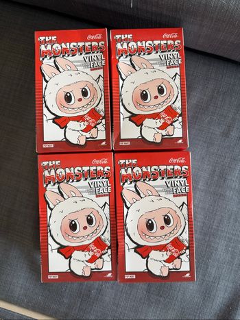 Lot de 4 Popmart Labubu Coca Cola Series Vinyl Face