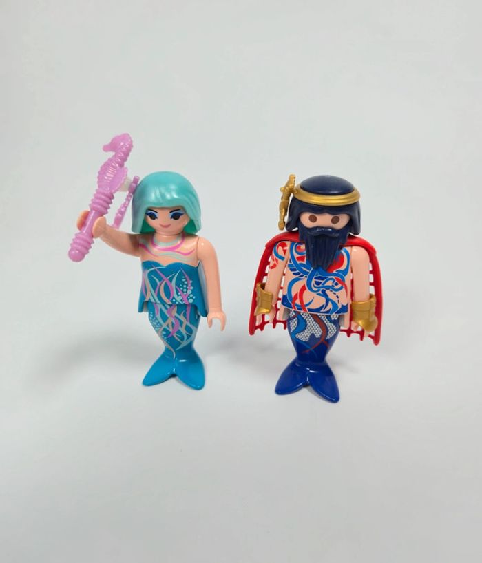 Playmobil Couple Sirènes Roi et Reine des mers
