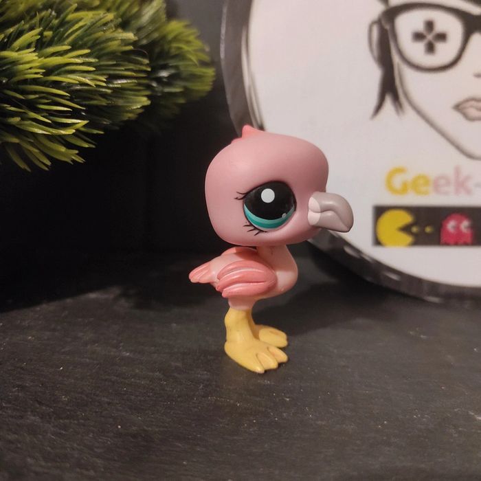 Littlest Petshop LPS Pink Flamingo Flamand Rose  1023 Authentic Original - photo numéro 2