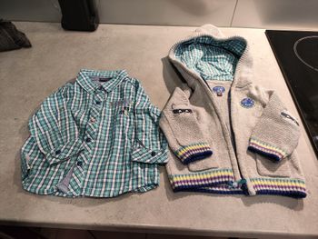 Lot bébé Sergent Major chemise et gilet assorti : 6 mois