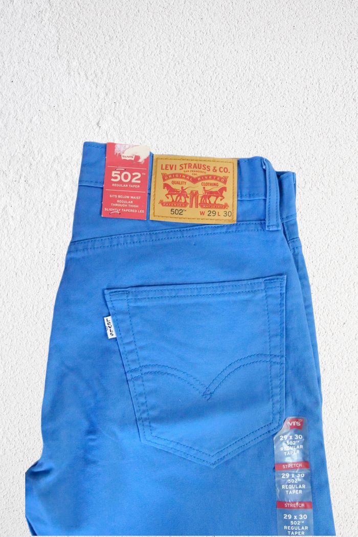 LEVI'S 502 - W29 L30 - Regular Taper Stretch Bleu Sodalite - Neuf avec étiquettes - photo numéro 10