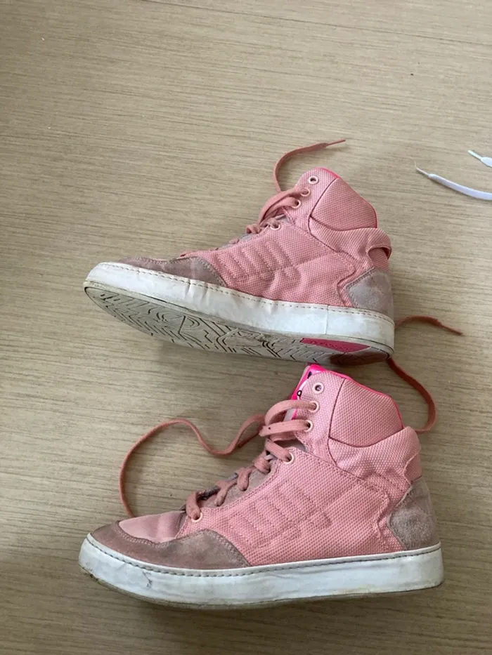Baskets montantes Adidas rose T37 1/3 - photo numéro 2