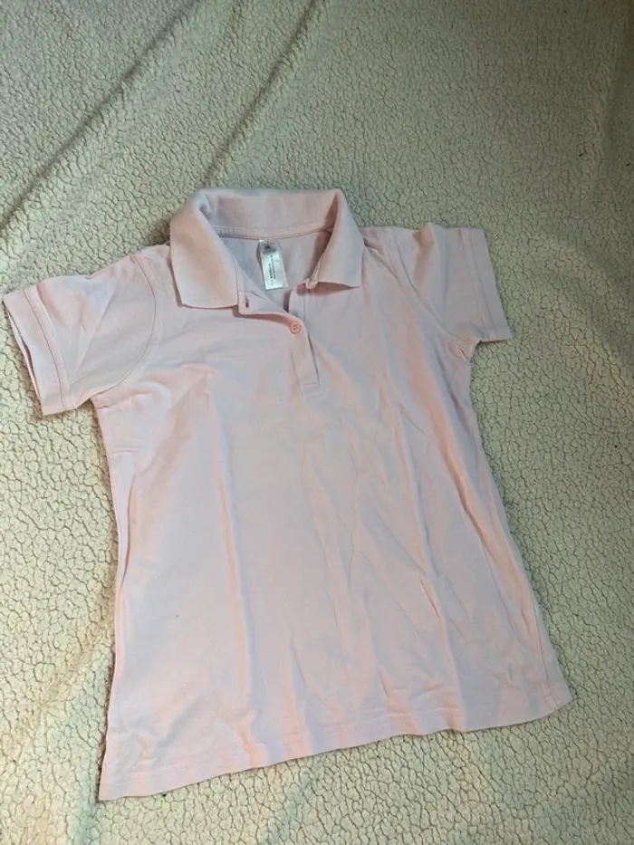 polo femme rose clair taille S