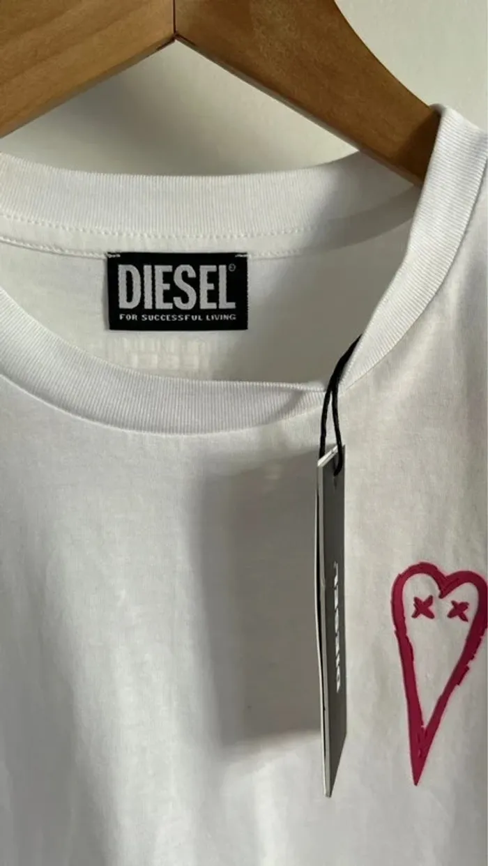 T-shirt Diesel blanc – Taille XS - photo numéro 3
