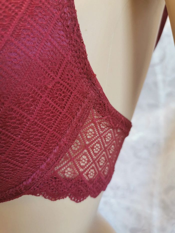 🌺Lot de 2 soutien-gorge. 90 C. Bordeaux. Preambule - photo numéro 4