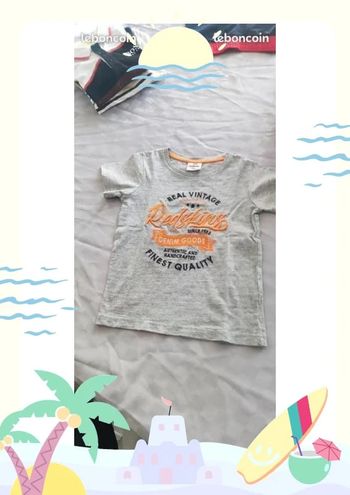 Tee shirt redskins gris 5 ans