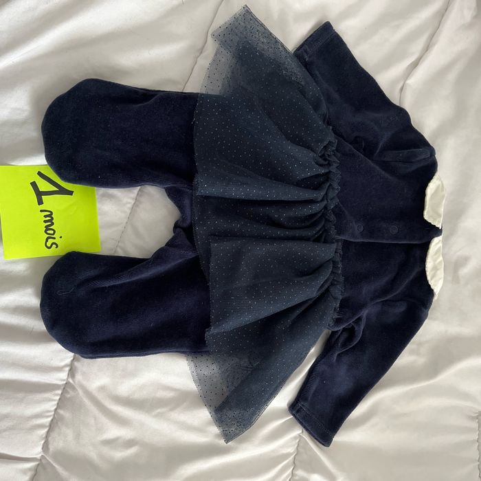 Pyjama en velours et tulle effet 2 en 1 - photo numéro 2