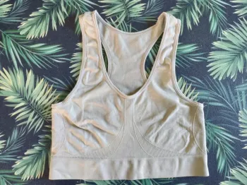 Brassière sport grise dos nageur femme taille M