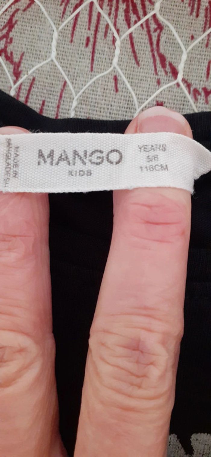 Haut Mango noir imprimé tigre gris 6 ans 118 cm - photo numéro 3