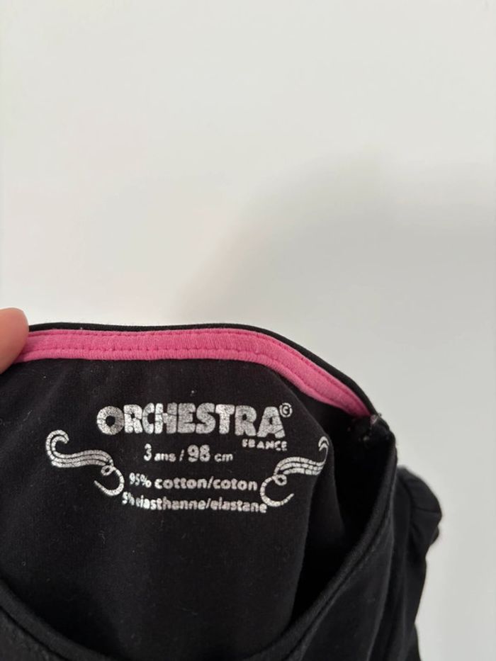 👕 T-shirt noir Orchestra - Taille 3 ans (98 cm) 🖤 - photo numéro 3