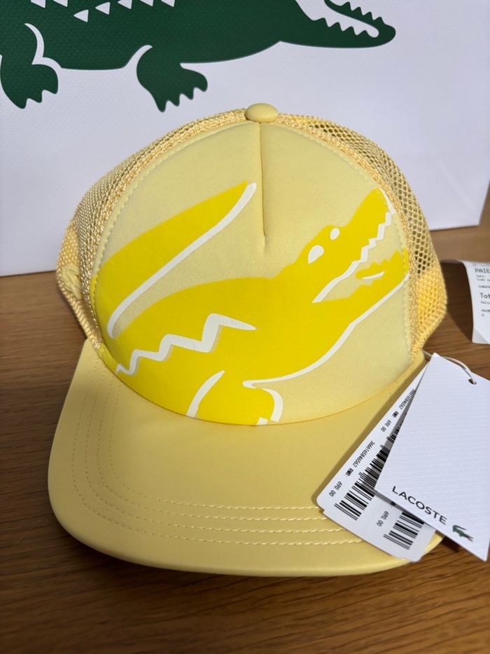 Casquette Lacoste jaune - photo numéro 7