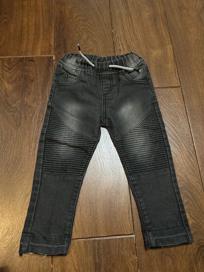 Jean anthracite effet usé 36 mois - photo numéro 2