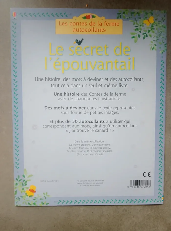 Livre enfant - les contes de la ferme autocollants - Le secret de l'épouvantail - photo numéro 2