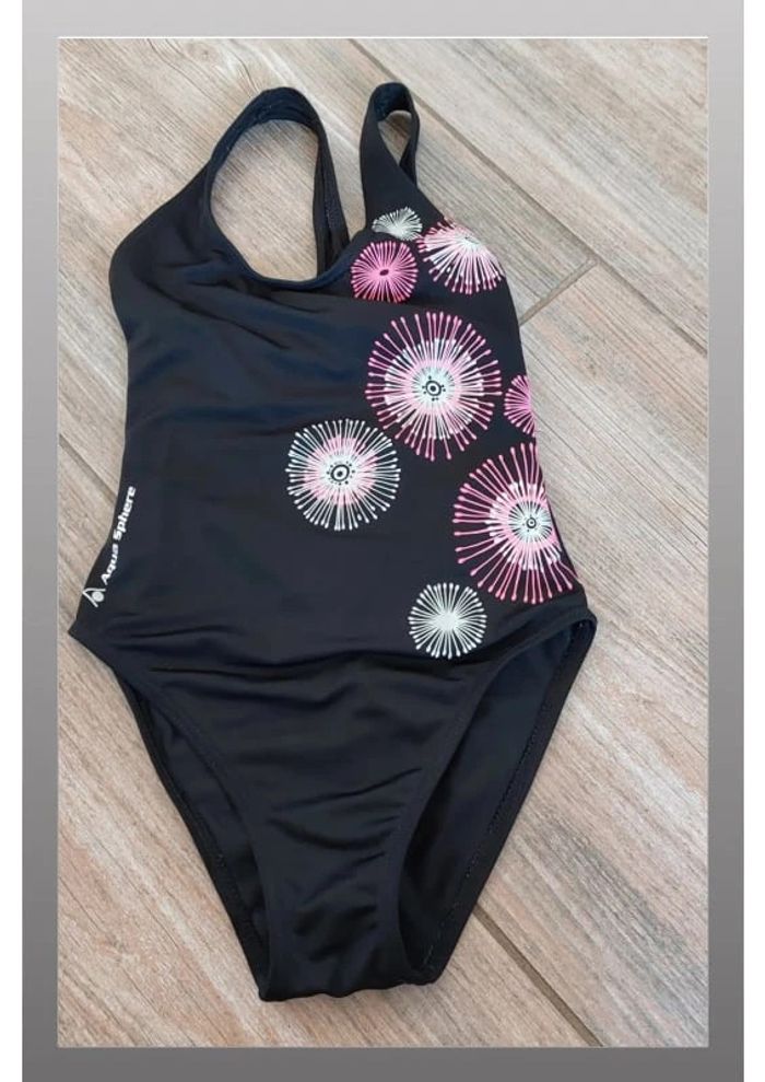 Maillot de bain une pièce noir et rose - Taille 4 ans Aqua Sphere