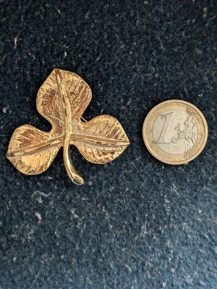 Broche vintage trèfle - photo numéro 3