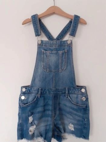 Salopette fille courte jean denim 10 / 11 ans H&M