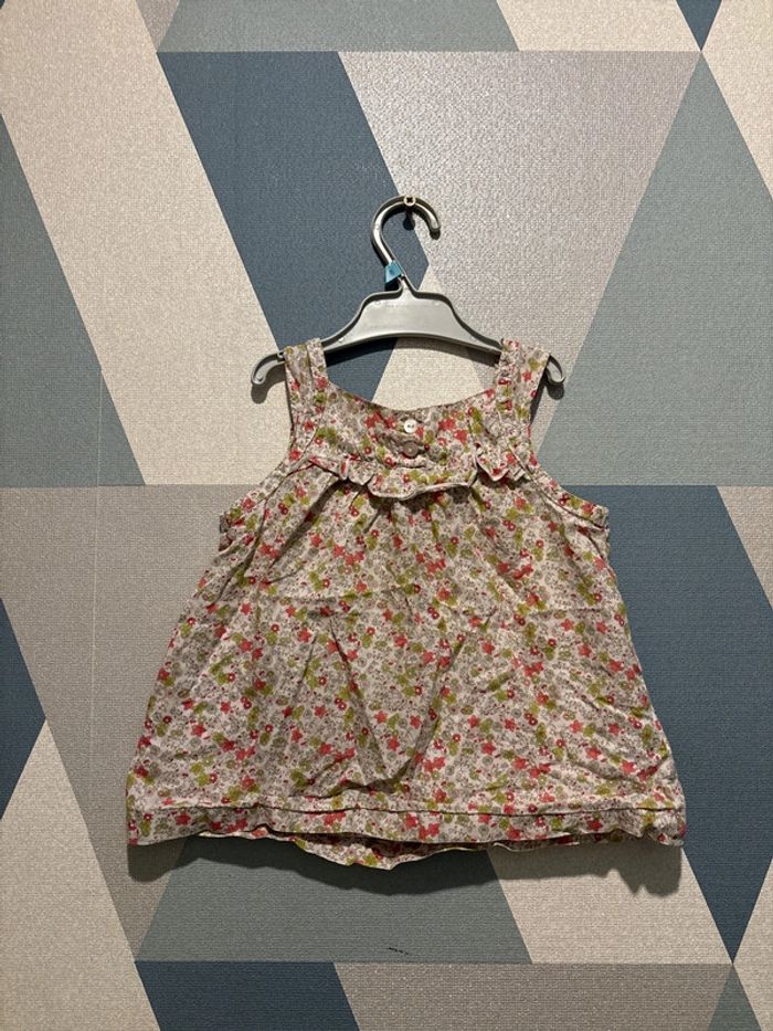 Débardeur fleuri obaibi taille 18 mois