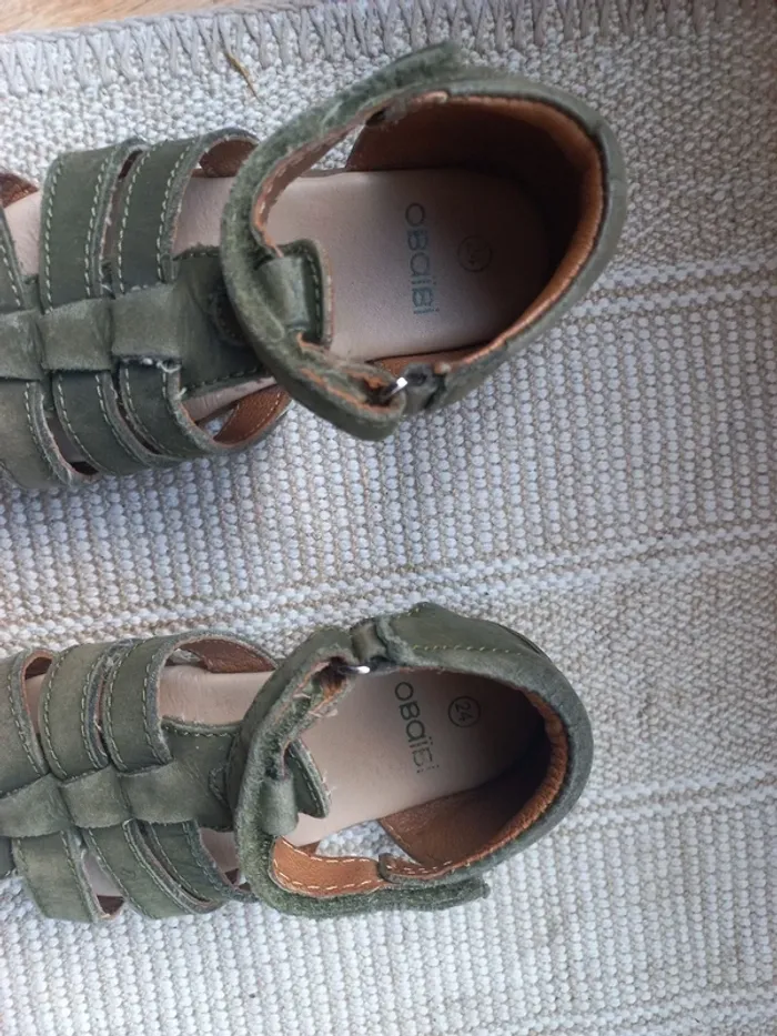Sandale bébé kaki  obaibi 24 - photo numéro 2