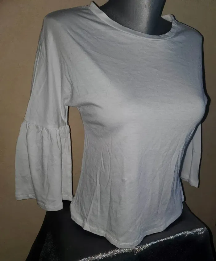 Haut tee shirt blanc femme taille XS / 34 - photo numéro 4