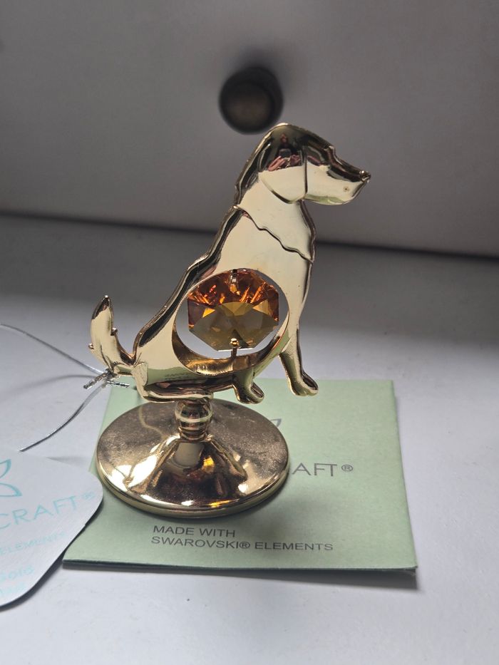 Figurine chien cristal swarowski - photo numéro 2