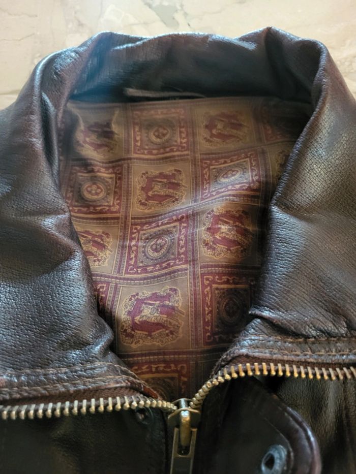Cuir vintage marron foncé taille 48 - XL - photo numéro 12