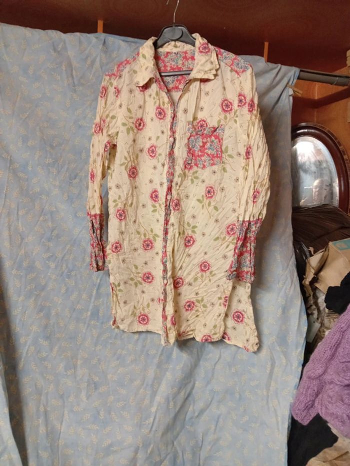 Chemise femme longue 100 %coton