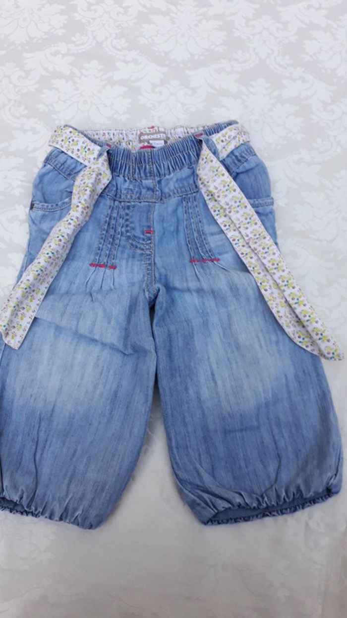 Lot de 2 jeans fille 12 mois - photo numéro 4