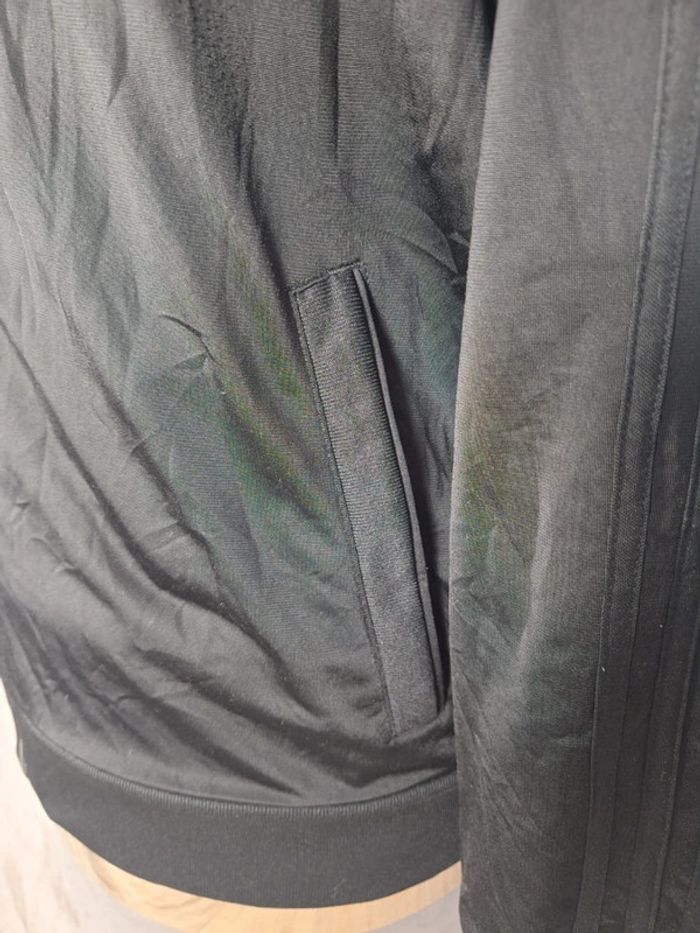 Veste Adidas noire zippée – taille L – logo brodé (601) - photo numéro 4