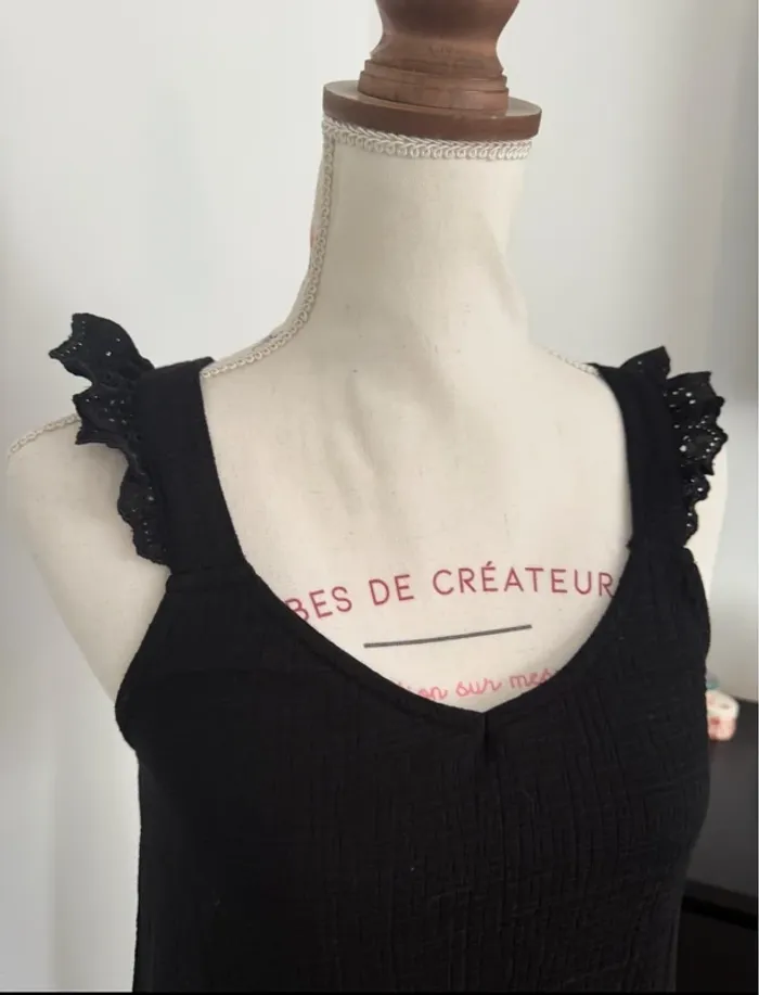 Robe d'été noire Camaïeu taille S ou 36 - photo numéro 3