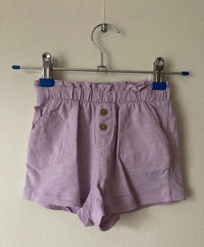 short en coton 2 boutons fille 18 mois