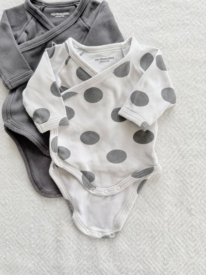 Lot complet bodies croisés Vertbaudet 1 mois - photo numéro 4