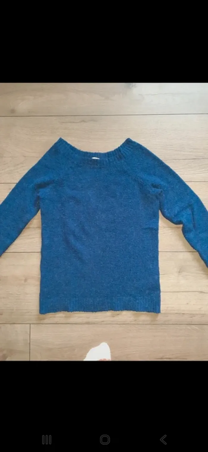 Pull hiver bleu marine - photo numéro 2