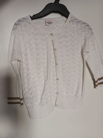 Gilet blanc et doré Tape à l'œil 24 mois