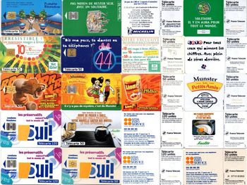 Lot  de cartes  téléphonique vintage 