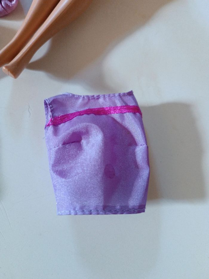 Poupée doll mattel barbie mannequin 2010 blonde hair blond jupe longue purple violet robe sac - photo numéro 4