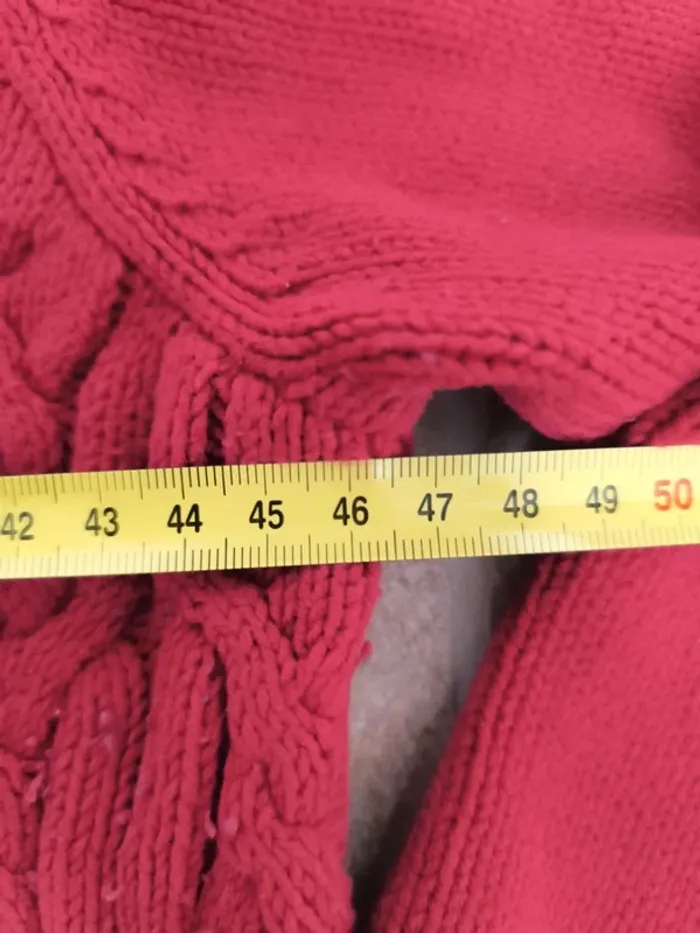 Joli pull col rond rose femme taille L Tommy Hilfiger avec logo et manches longues - photo numéro 7