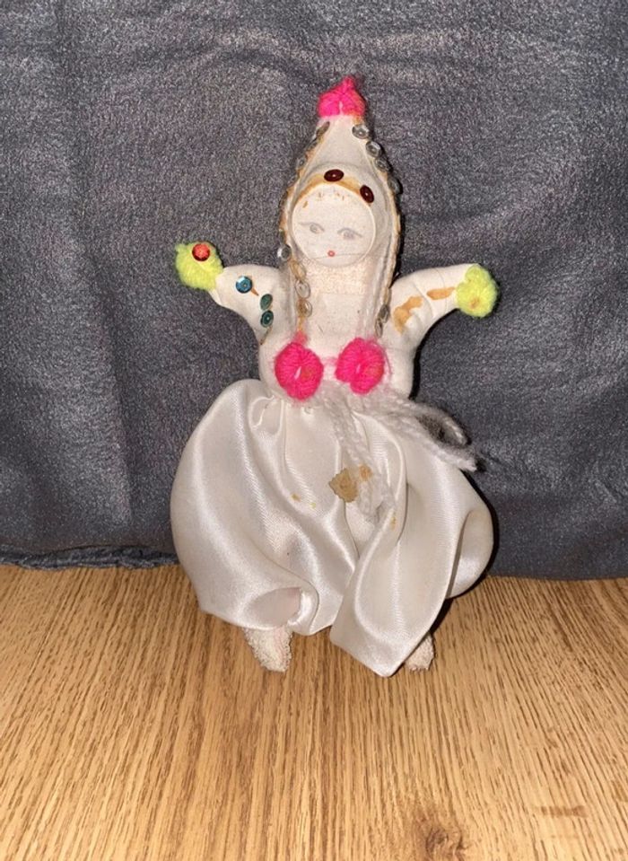 Poupée Bois Tissu Vintage