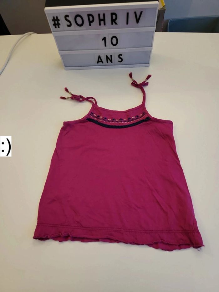 Débardeur rose 10 ans