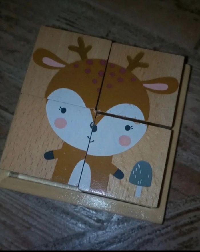 Cube bois Verbaudet animaux de la forêt