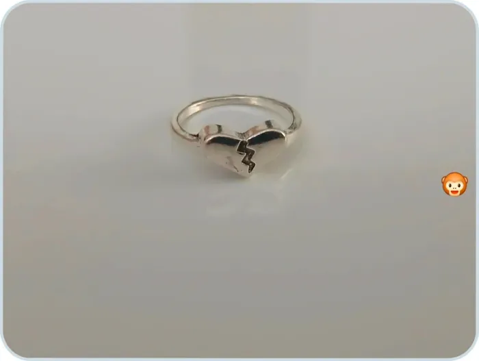 Bague cœur en acier inoxydable