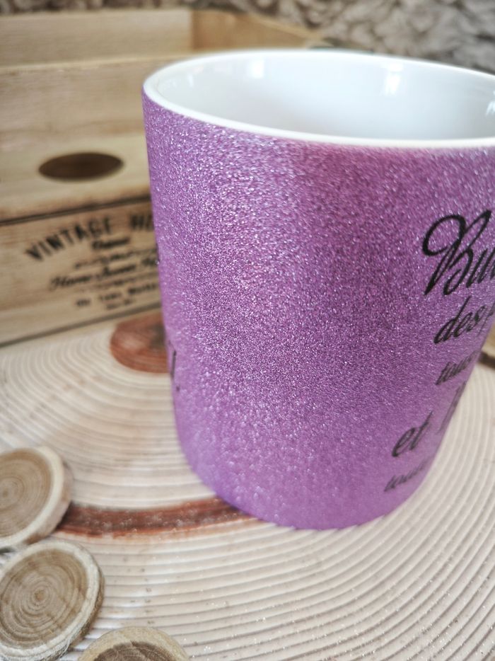 Tasse Glitter Rose Buvez des Paillettes - photo numéro 6