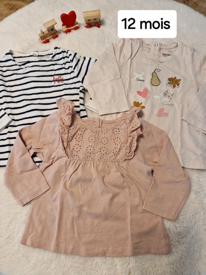 Lot tee-shirts manches longues