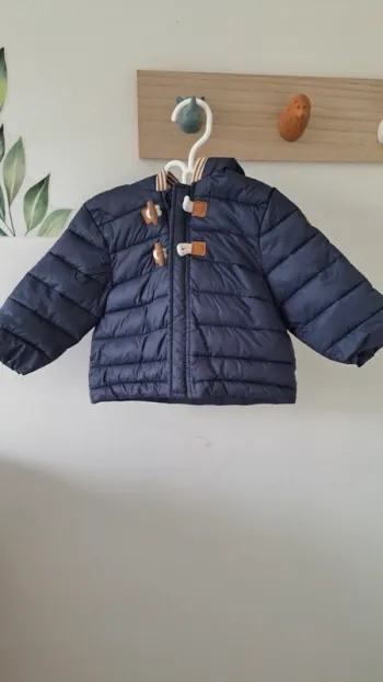 Manteau doudoune bébé garçon 12 mois bleu marine