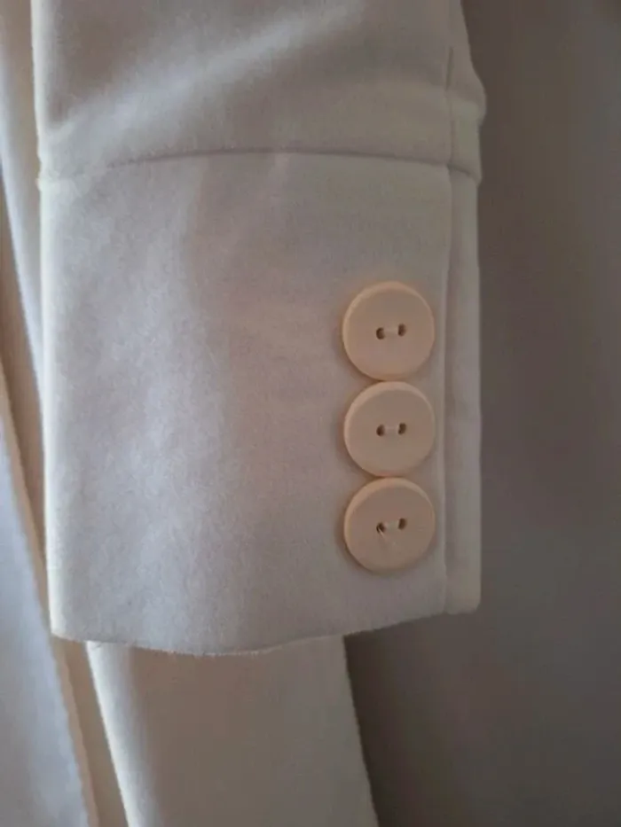 Manteau long écru femme Naf Naf taille 38 - photo numéro 4