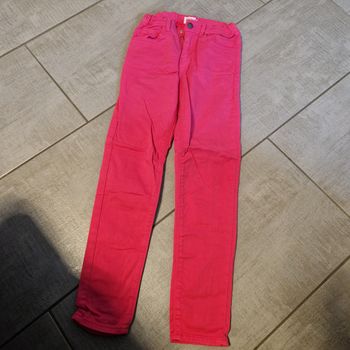 Jeans skinny 10 ans rose fushia
