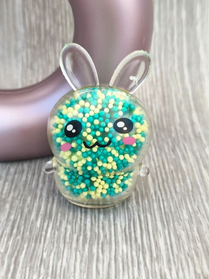Boule lapin anti stress avec billes