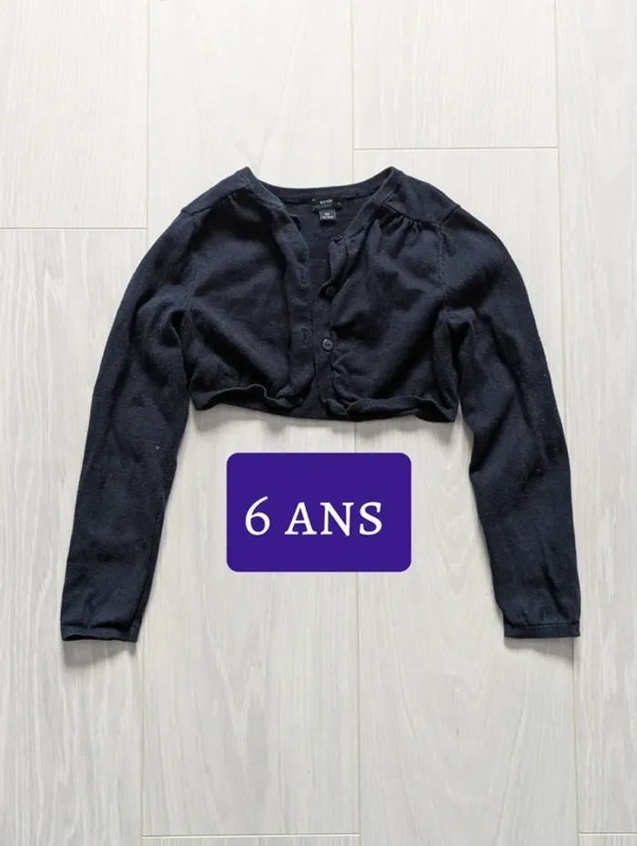 Boléro fille bleu 6ans Kiabi