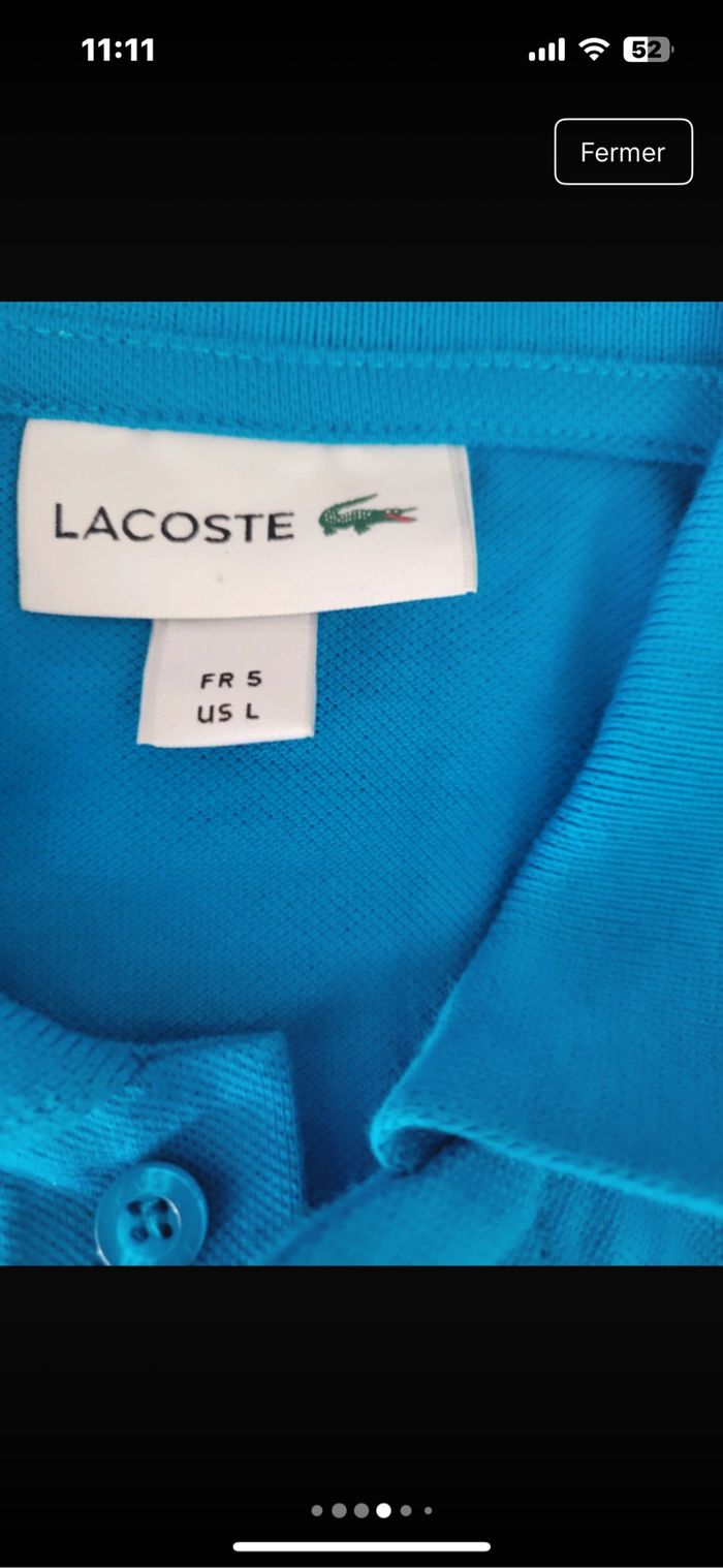 Polo Lacoste homme L - photo numéro 4