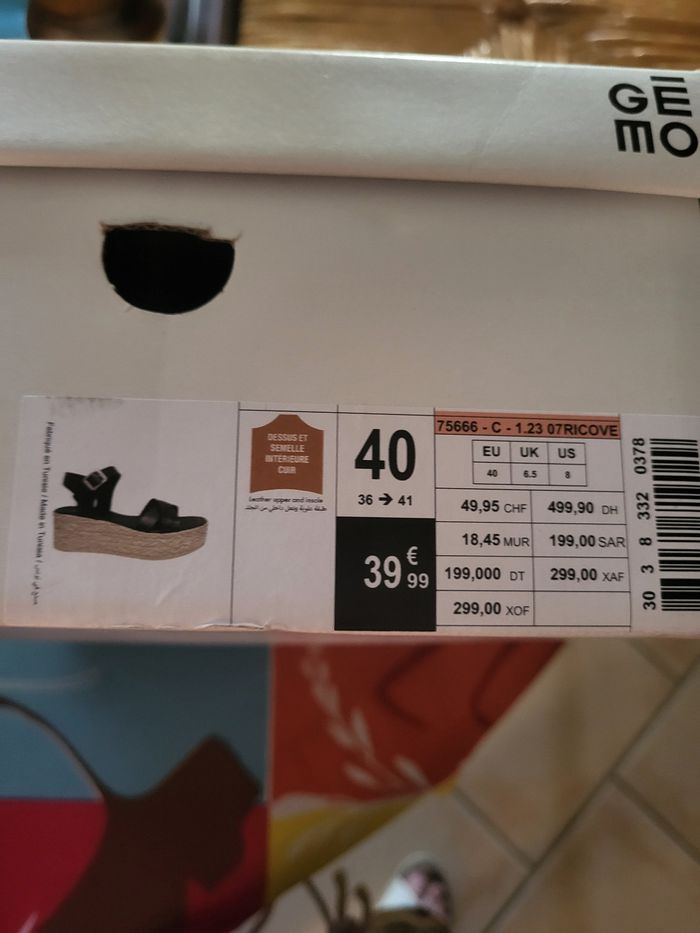 Sandales Semelles compensées pointure 40 neuves - photo numéro 4